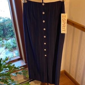Esprit Dark Blue Pencil Skirt with Buttons